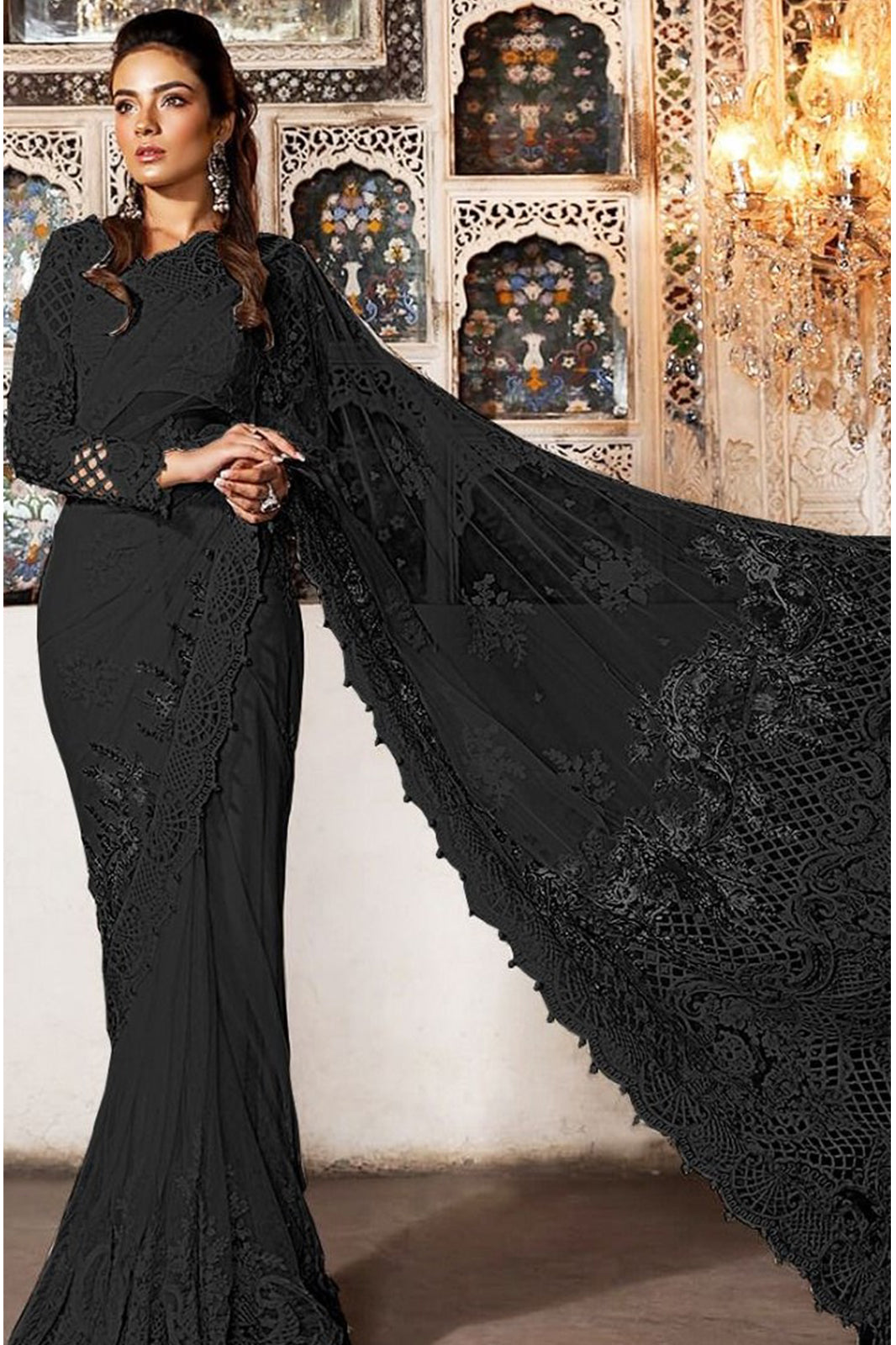 Maria B - Black Saree