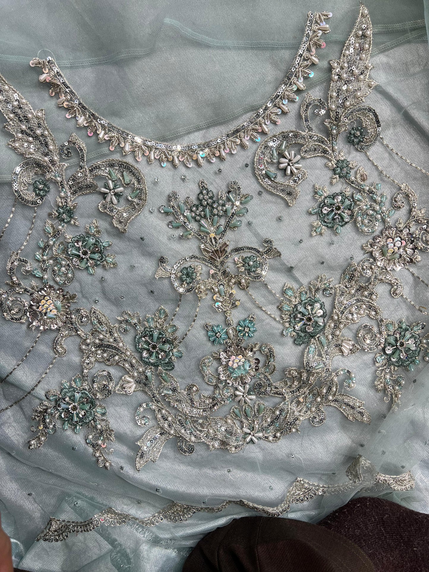 Maria B - Sea Green Saree