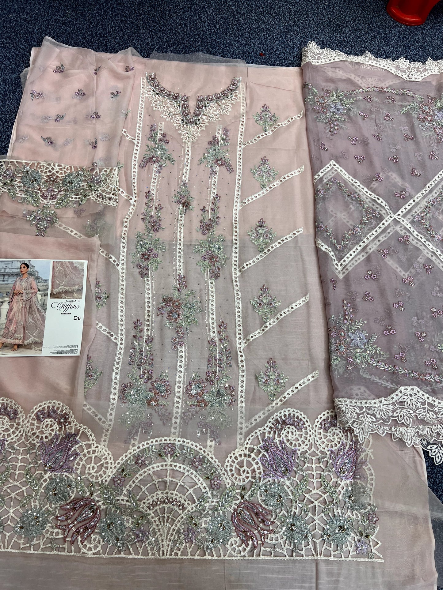 Maria B - Baby Pink Chiffon