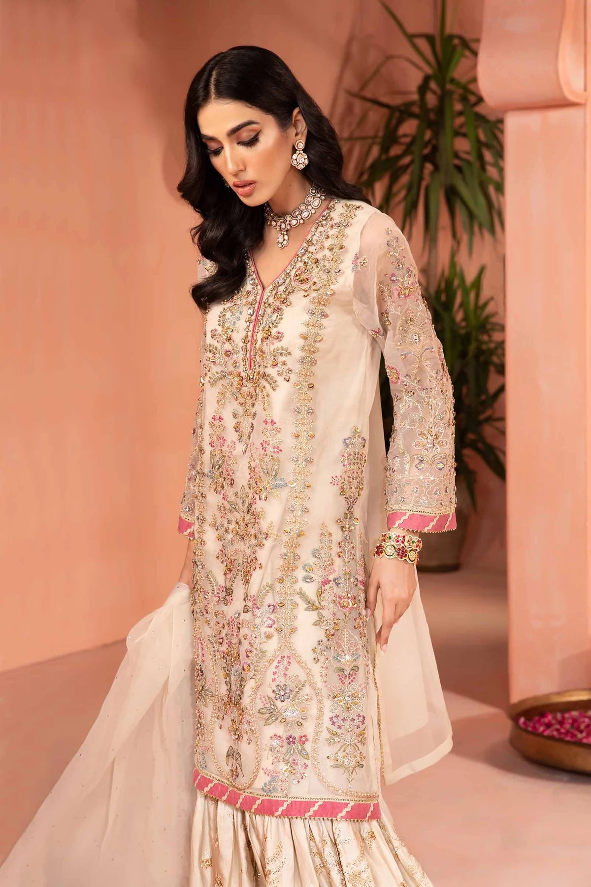 Maria B - Embroidered Gharara