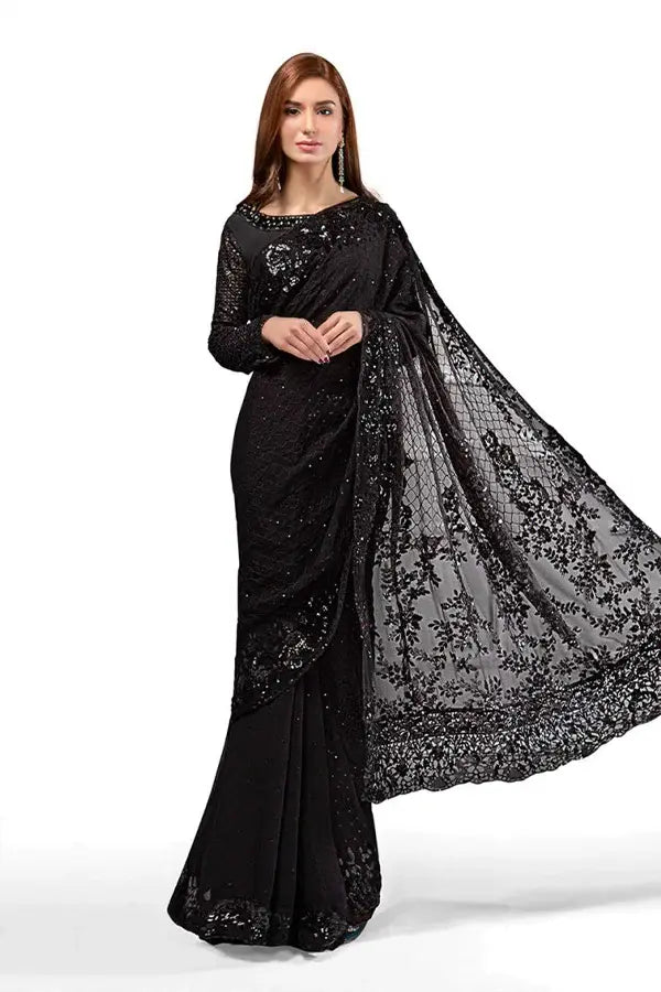 Maria B - Black Saree