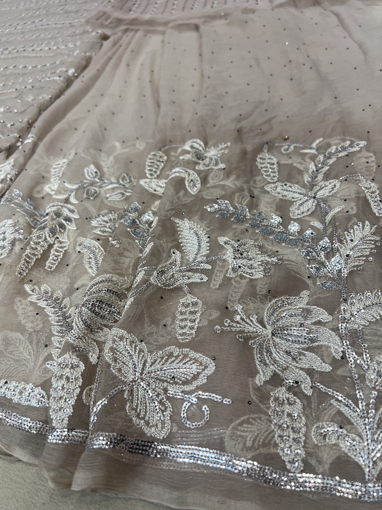 Maria B - Mbroidered Skin Saree