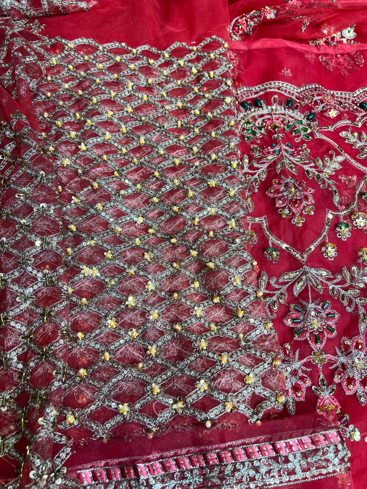 Maria B - Red Couture Saree