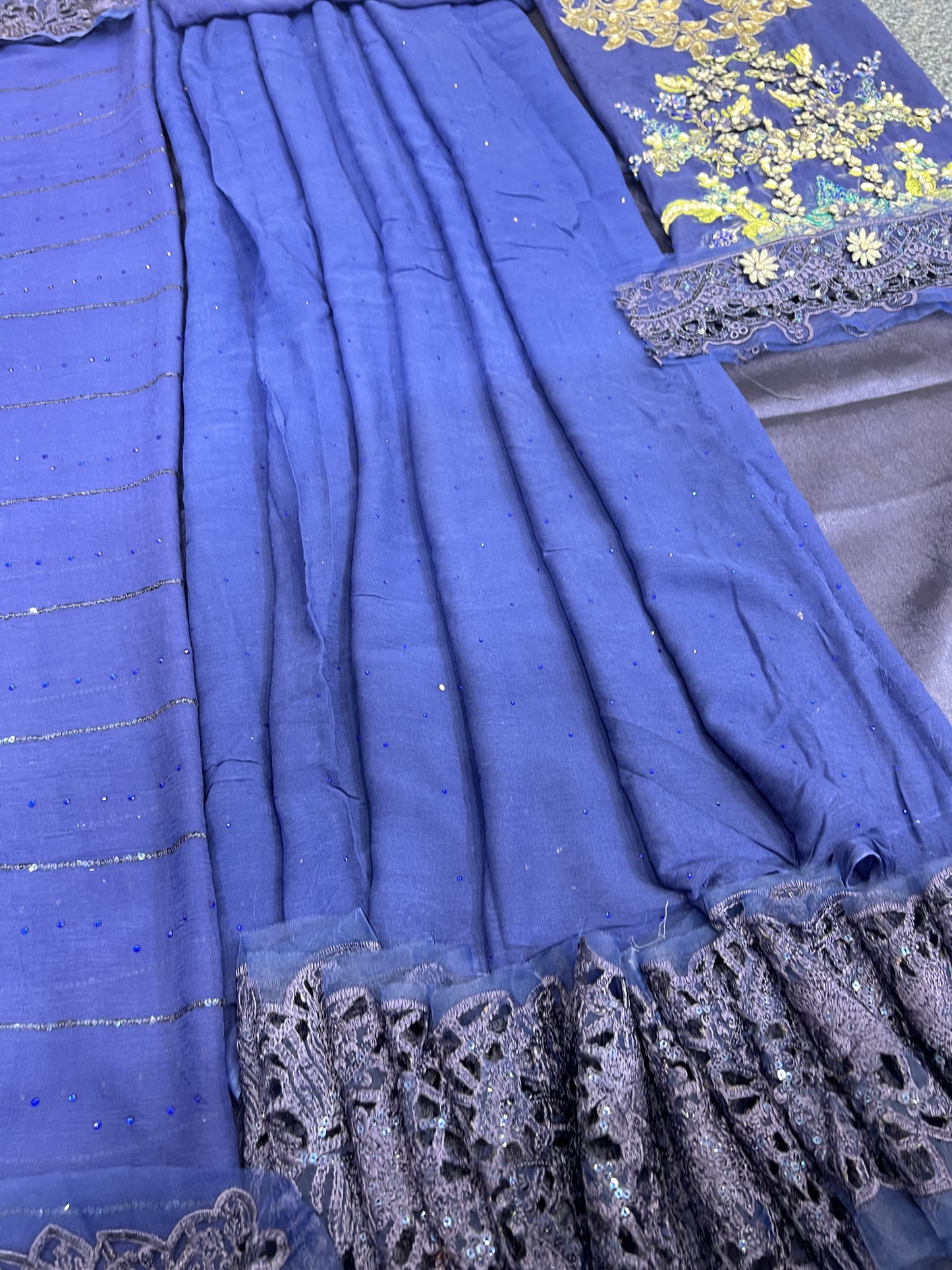 Maria B - Saree Cobalt Blue