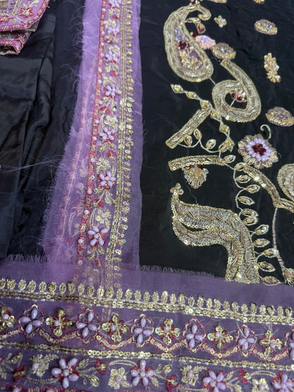 Farah Talib Aziz - Bita Black Kurta