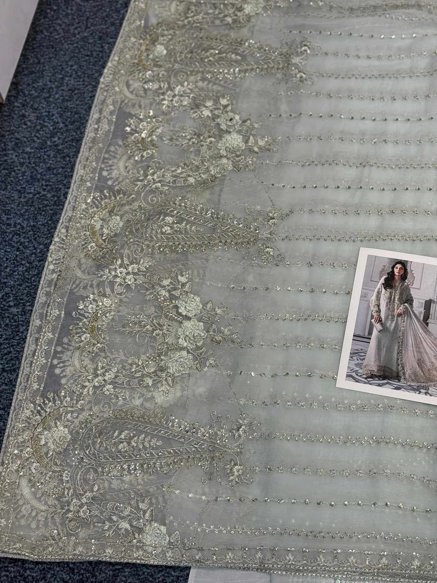 Maria B - Ice Blue Chiffon