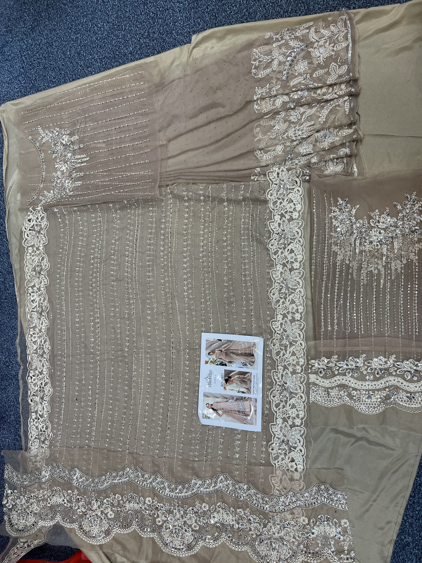 Maria B - Mbroidered Skin Saree