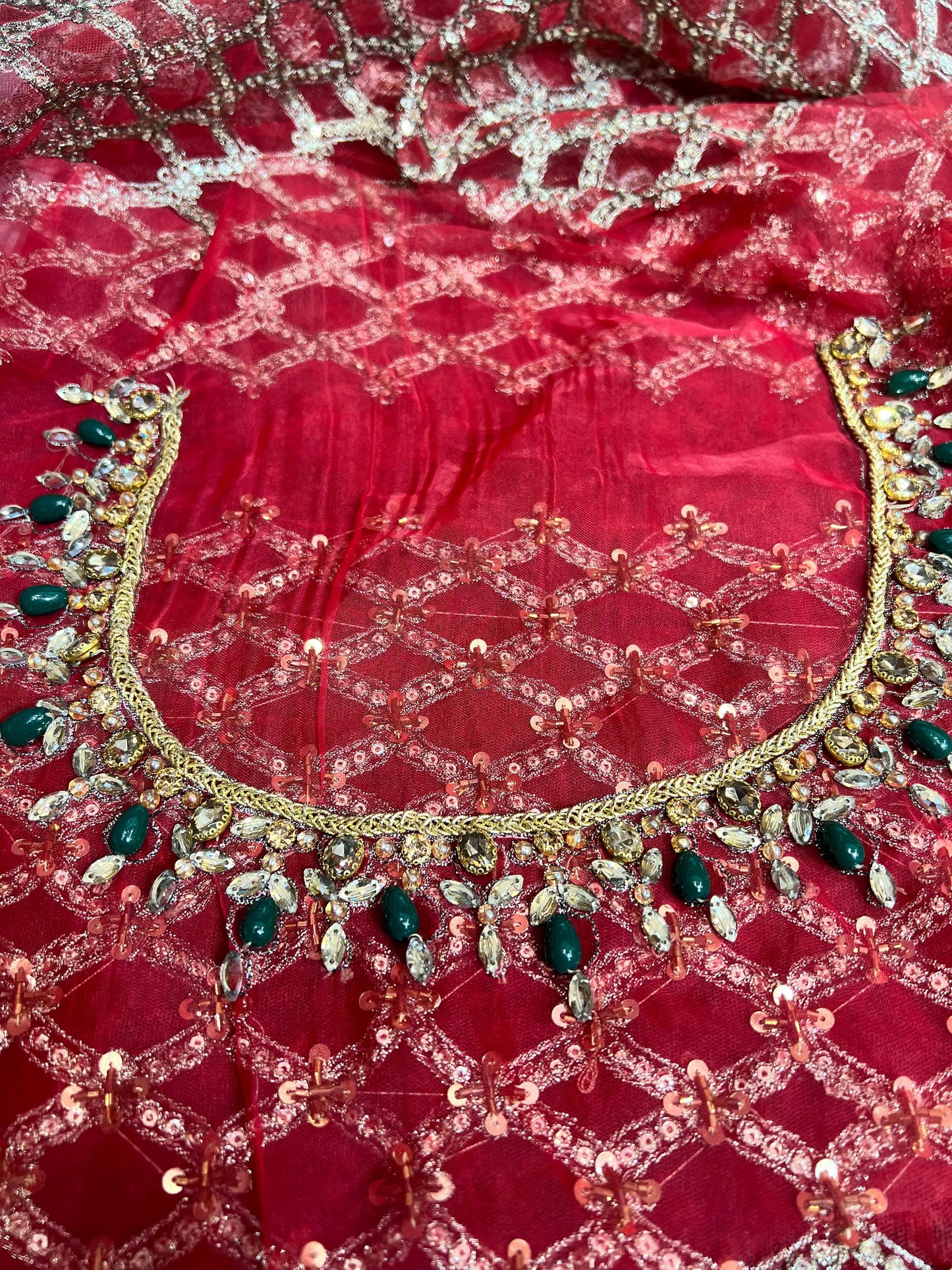 Maria B - Red Couture Saree