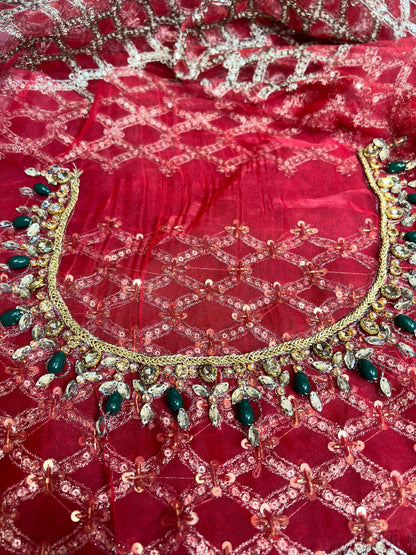 Maria B - Red Couture Saree