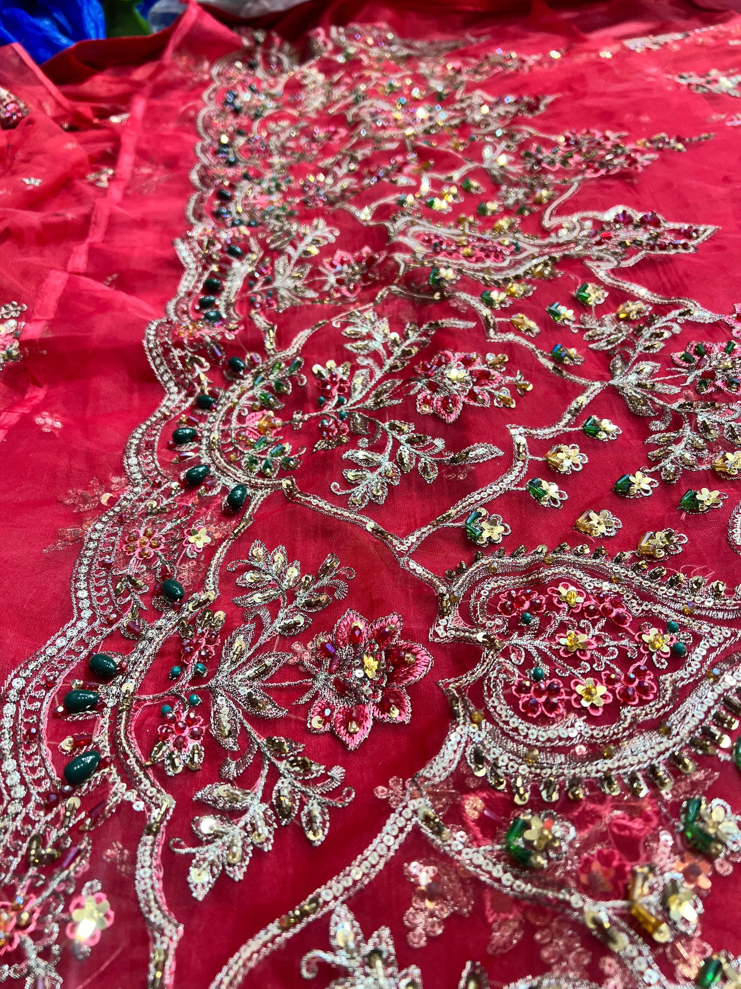 Maria B - Red Couture Saree