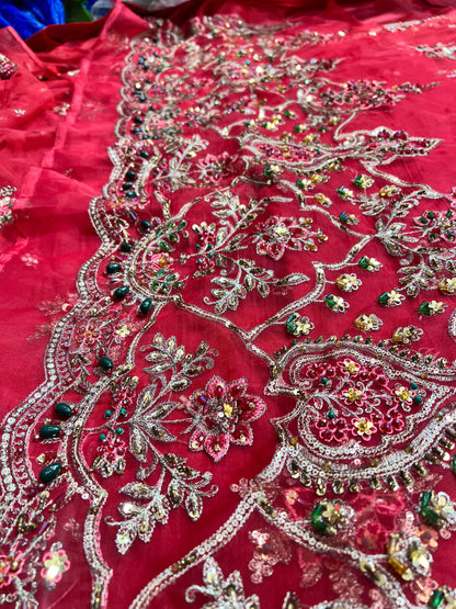 Maria B - Red Couture Saree