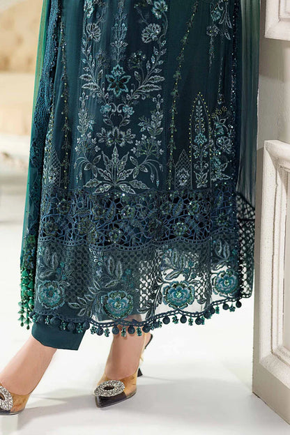 Maria B - Embroidered Emerald Chiffon 106
