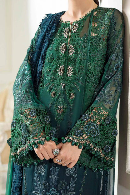 Maria B - Embroidered Emerald Chiffon 106