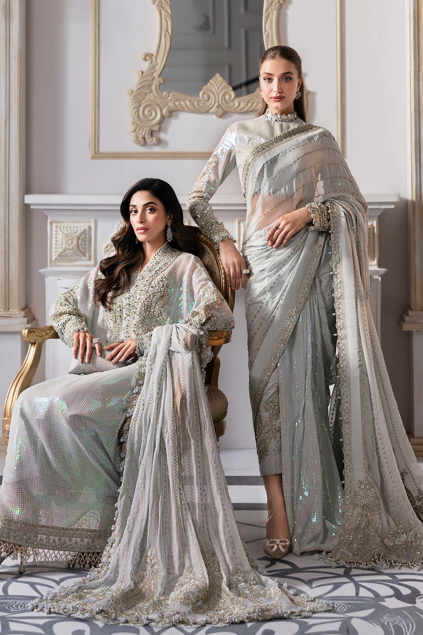 Maria B - Ice Blue Chiffon