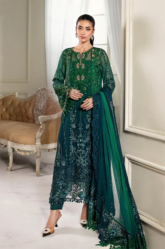 Maria B - Embroidered Emerald Chiffon 106
