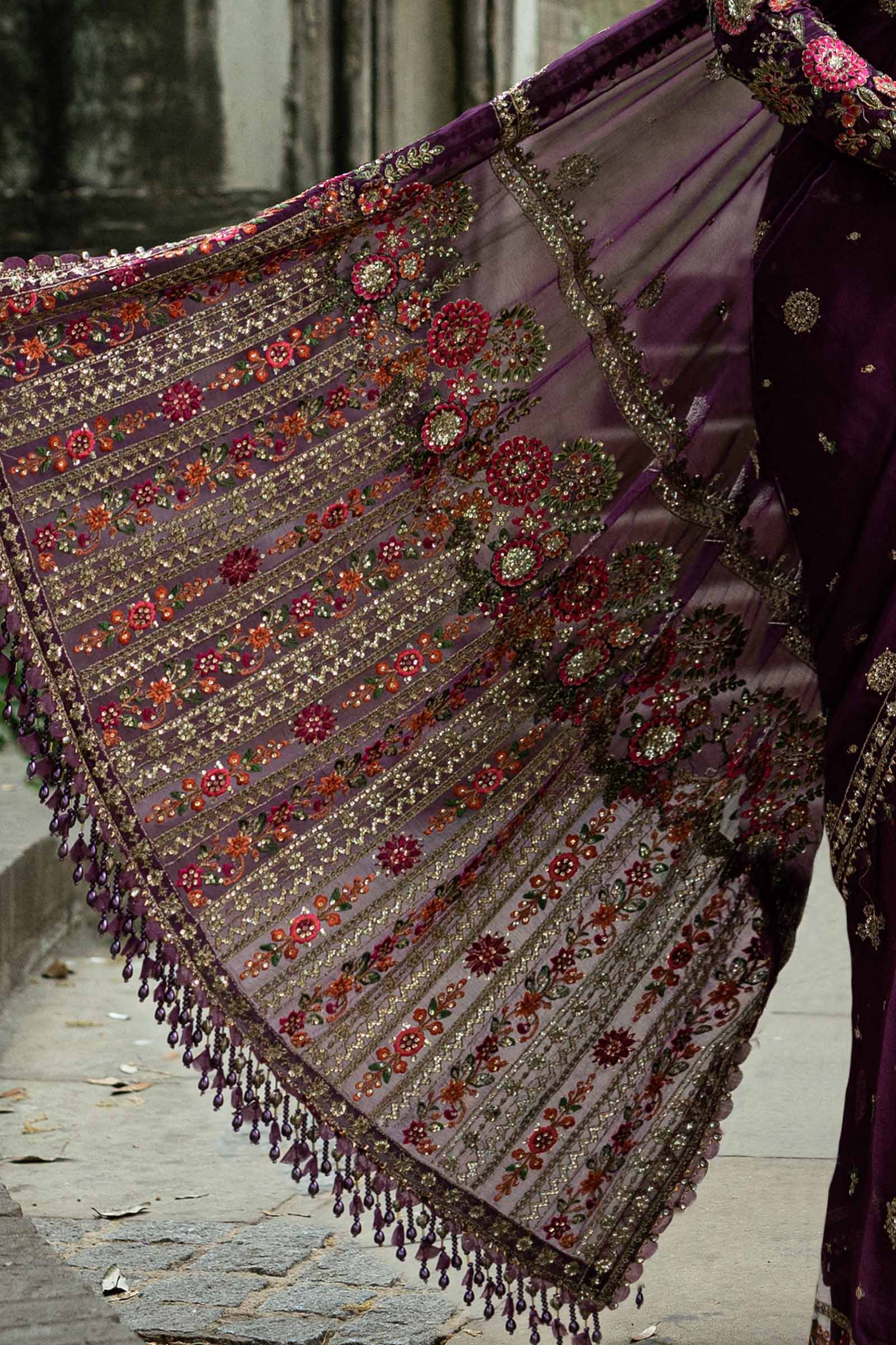 Maria B saree wear girlsfashions.pk