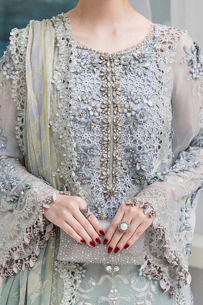 Maria B - Embroidered Aqua Chiffon 108
