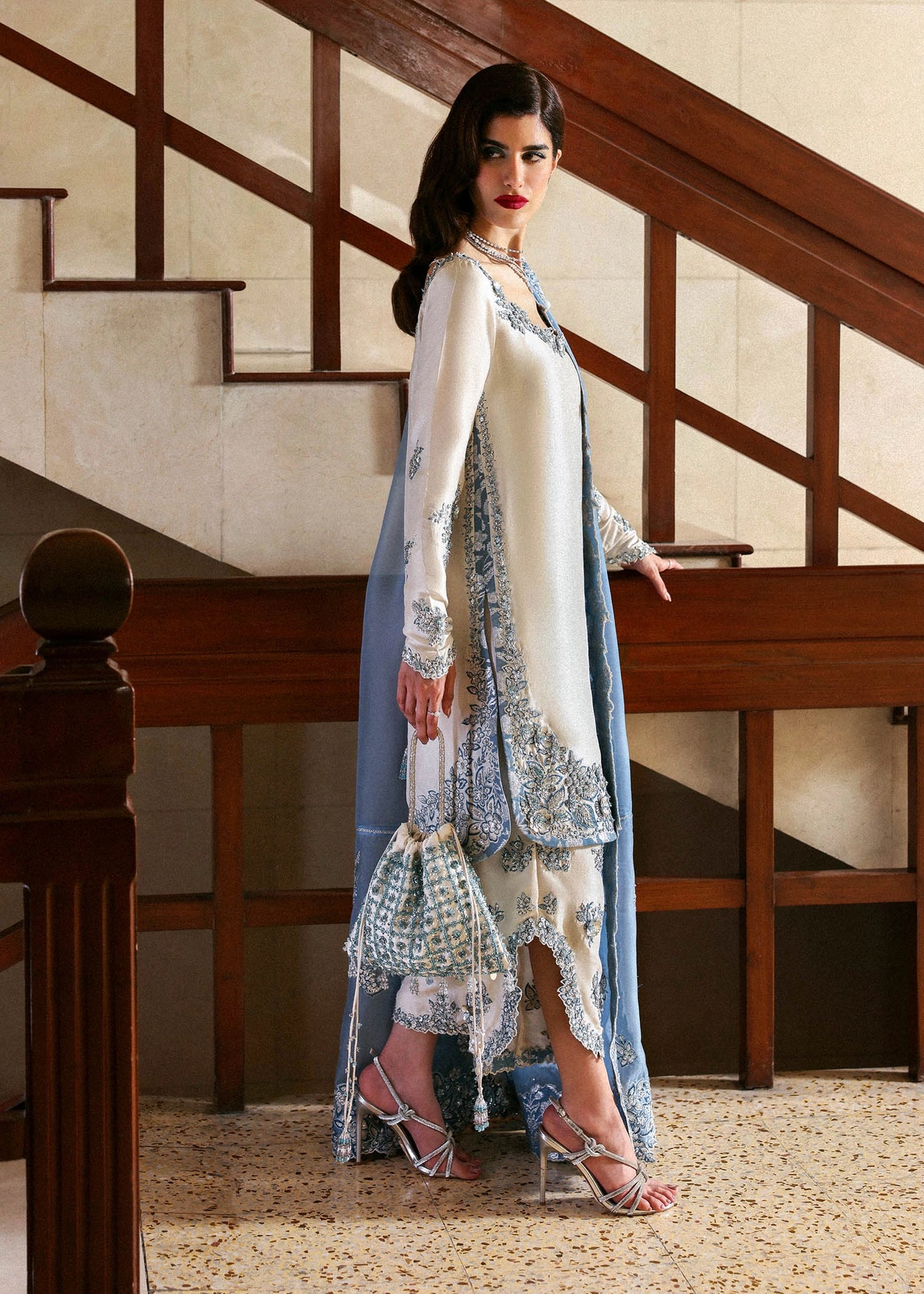 Hussain Rehar - Luxury Tassel Silk Virelle