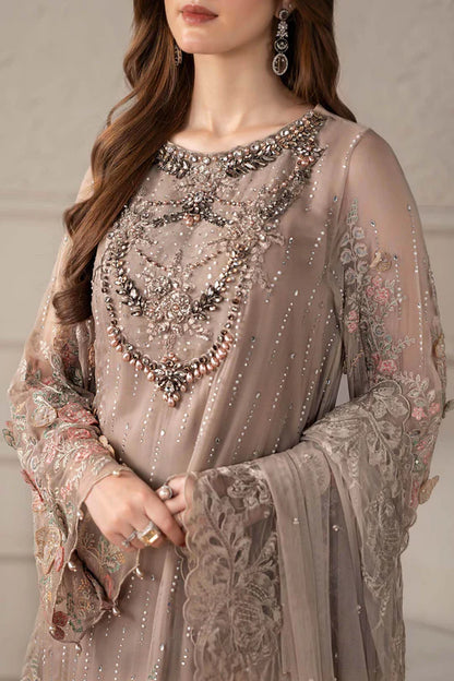Maria B - Embroidered Coffee Chiffon 107