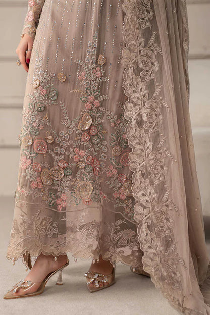 Maria B - Embroidered Coffee Chiffon 107