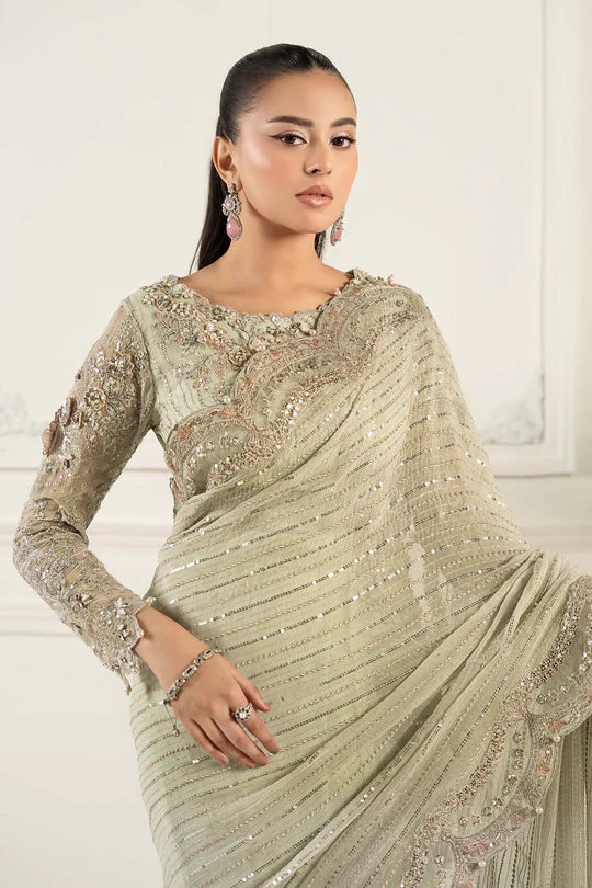 Maria B - Embroidered Chiffon Saree