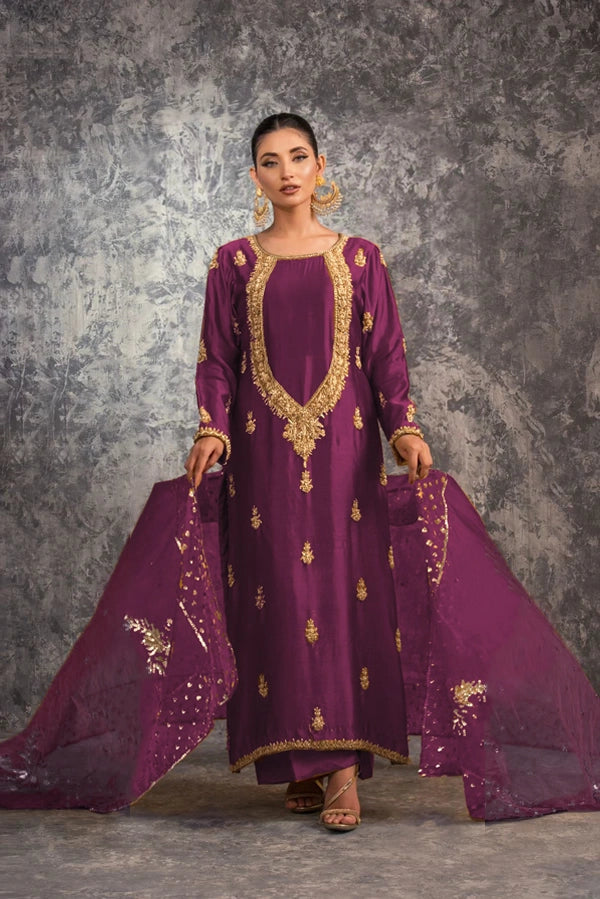 Sehrish Nadeem Miral - Burgundy