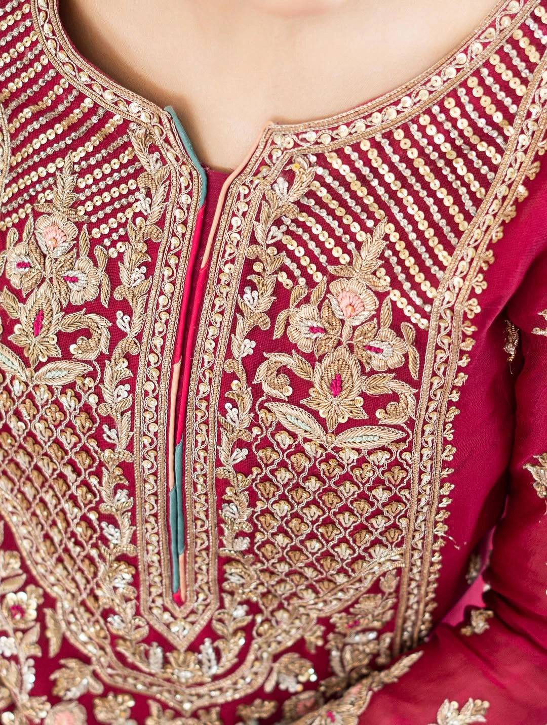 Waqar Asghar - Hot Pink Tassel Silk WA 03