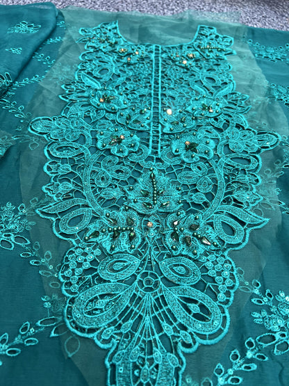 Maria B - Teal Chiffon