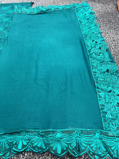 Maria B - Teal Chiffon
