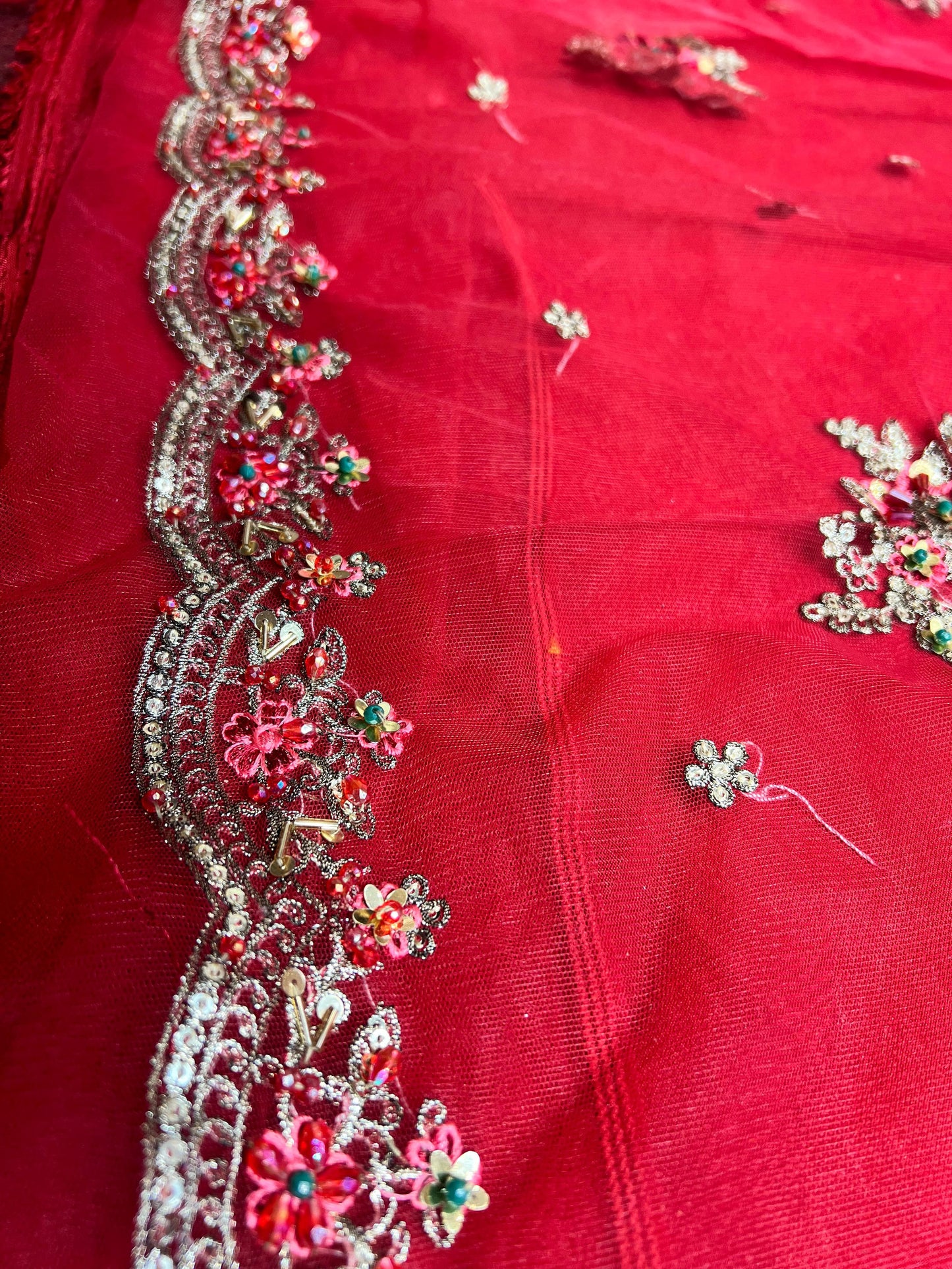Maria B - Red Couture Saree