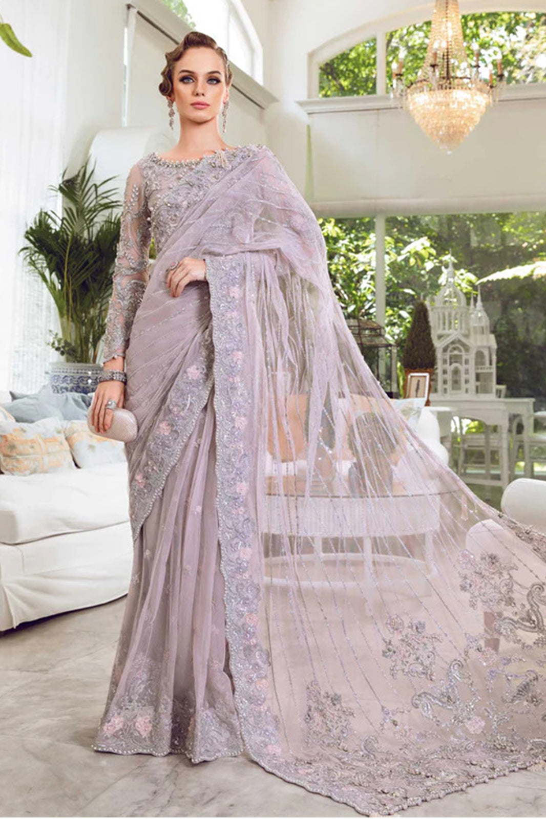 Maria B - Couture Lilac Saree