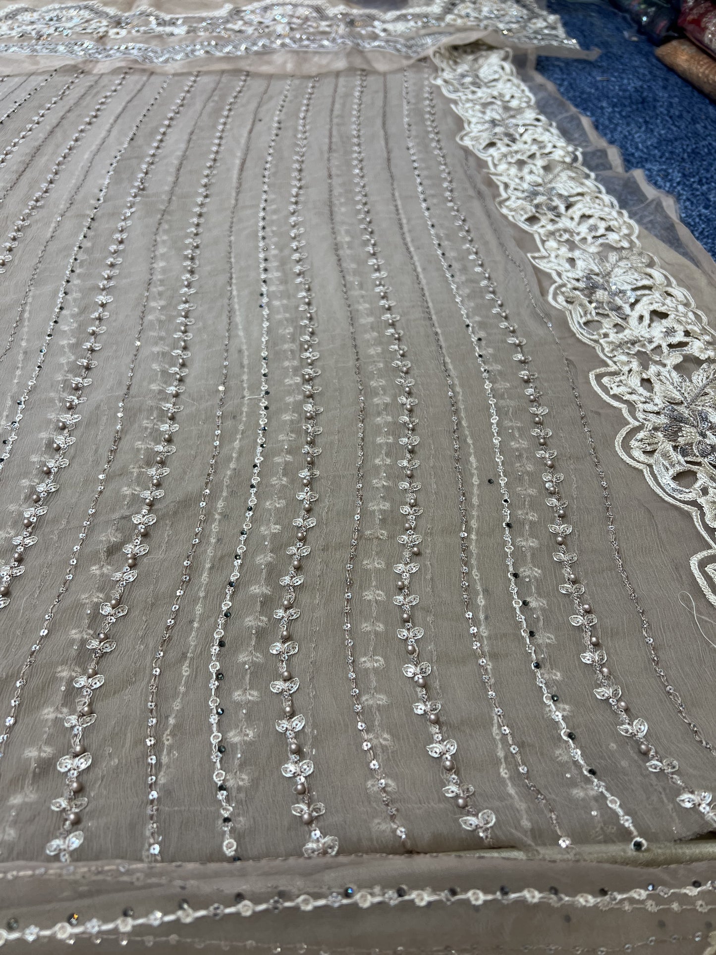 Maria B - Mbroidered Skin Saree