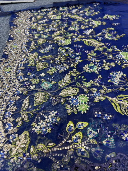 Maria B - Saree Cobalt Blue