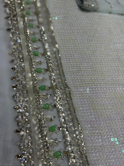 Maria B - Ice Blue Chiffon