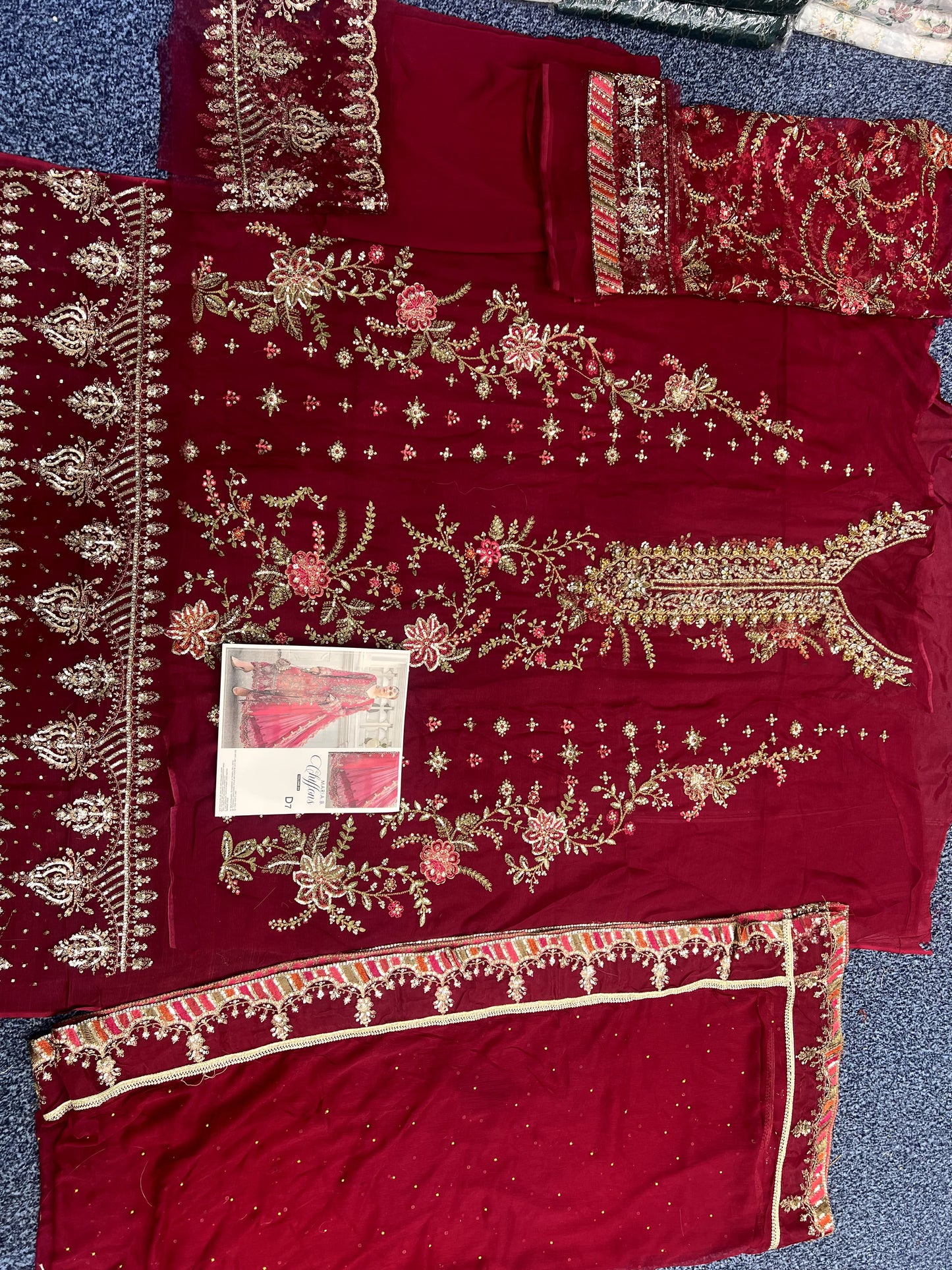 Maria B - Fuchsia Pink Chiffon