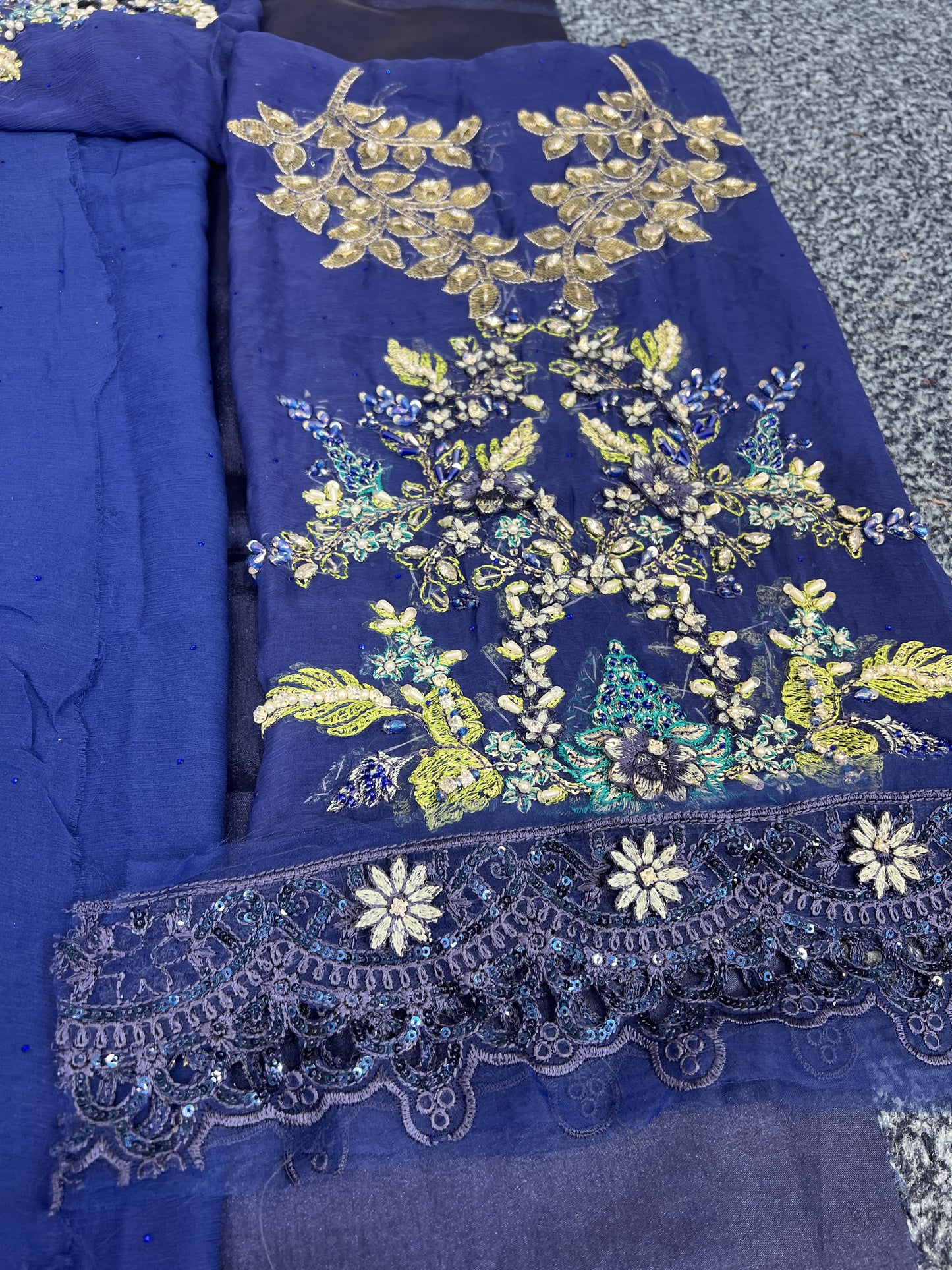 Maria B - Saree Cobalt Blue