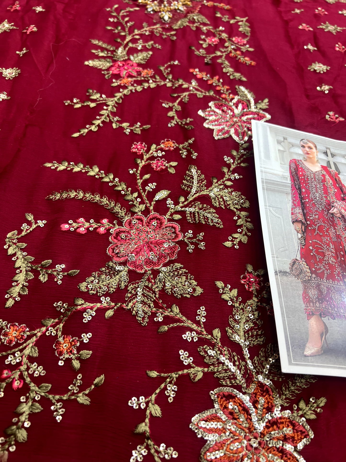 Maria B - Fuchsia Pink Chiffon