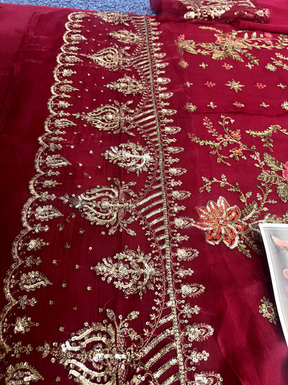 Maria B - Fuchsia Pink Chiffon