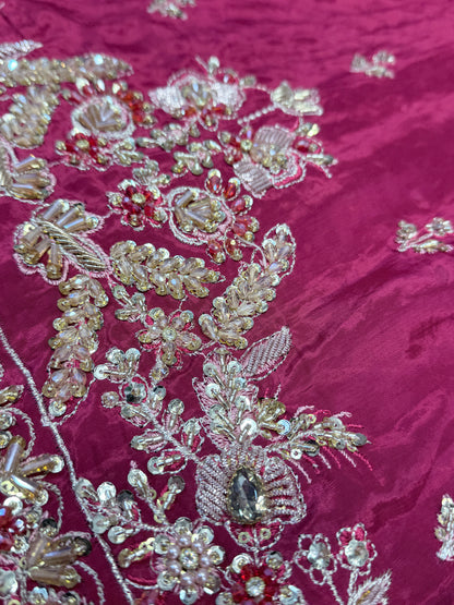 Waqar Asghar - Hot Pink Tassel Silk WA 03