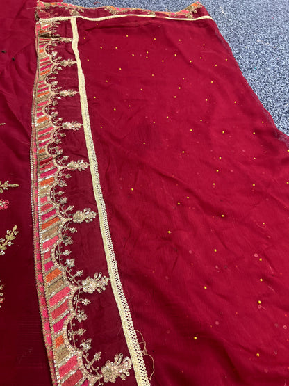 Maria B - Fuchsia Pink Chiffon