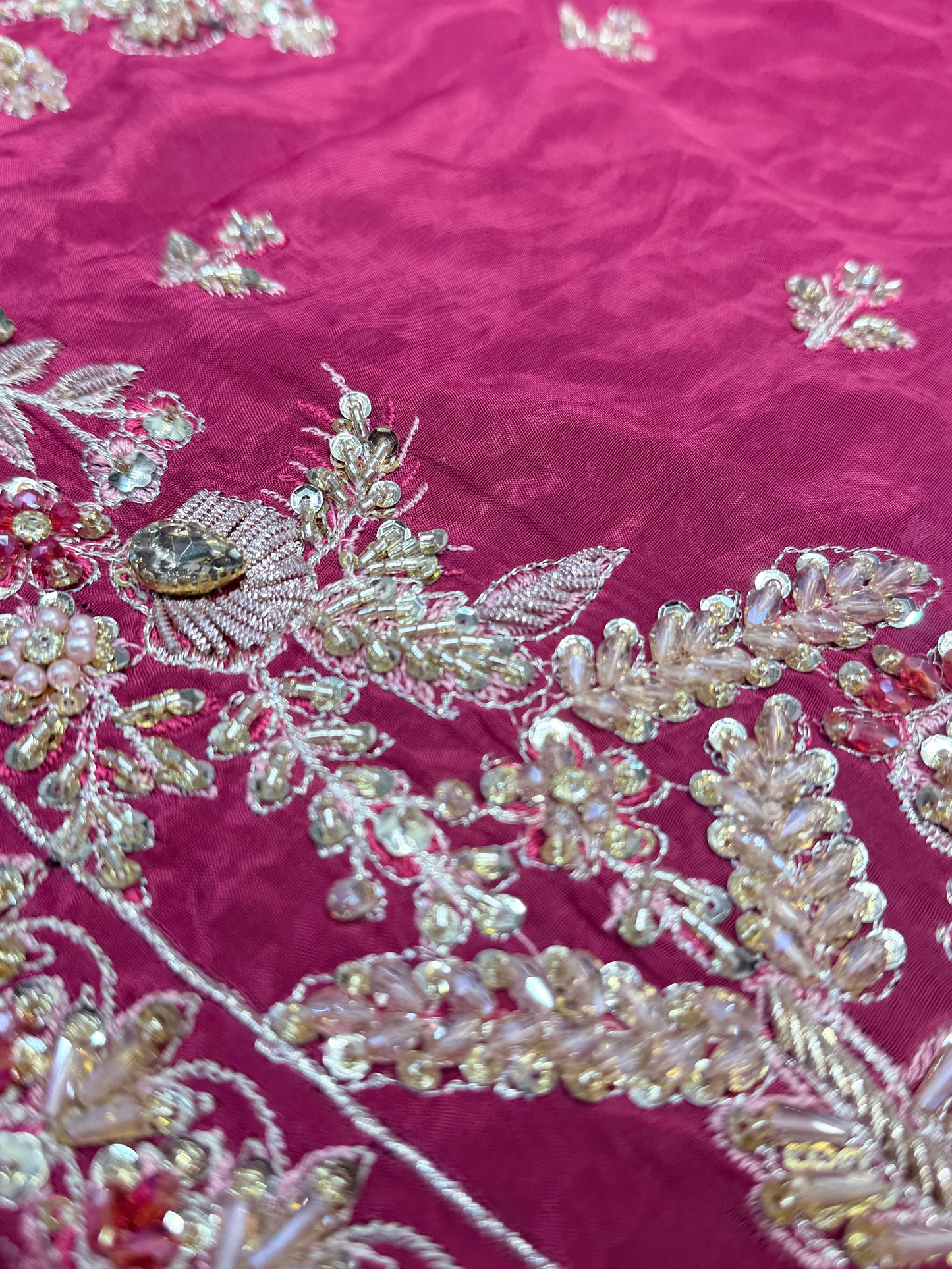 Waqar Asghar - Hot Pink Tassel Silk WA 03